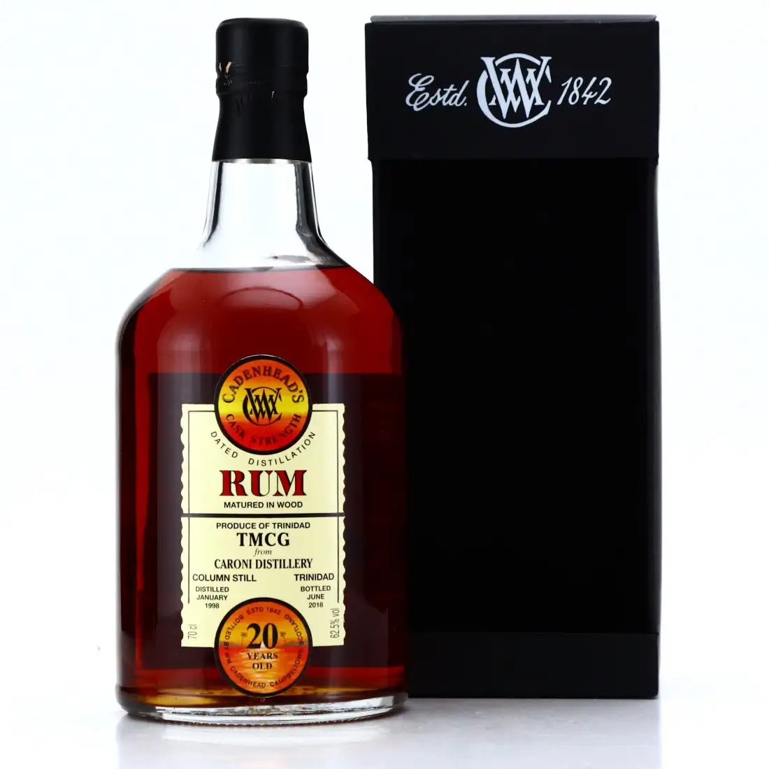 Cadenhead‘s Caroni TMCG (Whisky-e) HTR 1998