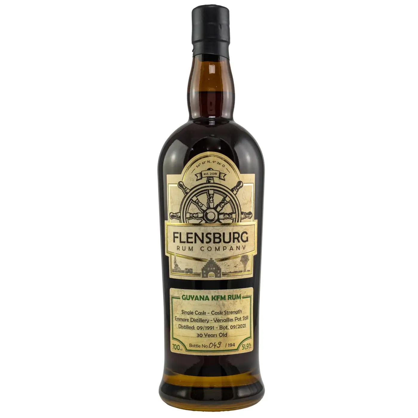 Enmore Flensburg Rum Company Guyana (Kirsch Whisky) KFM 1991