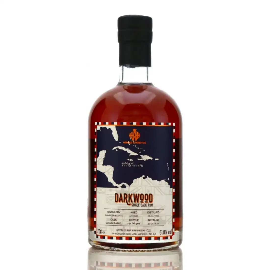 Heroes & Heretics Hampden Darkwood Single Cask (Cognac Finish) 2016