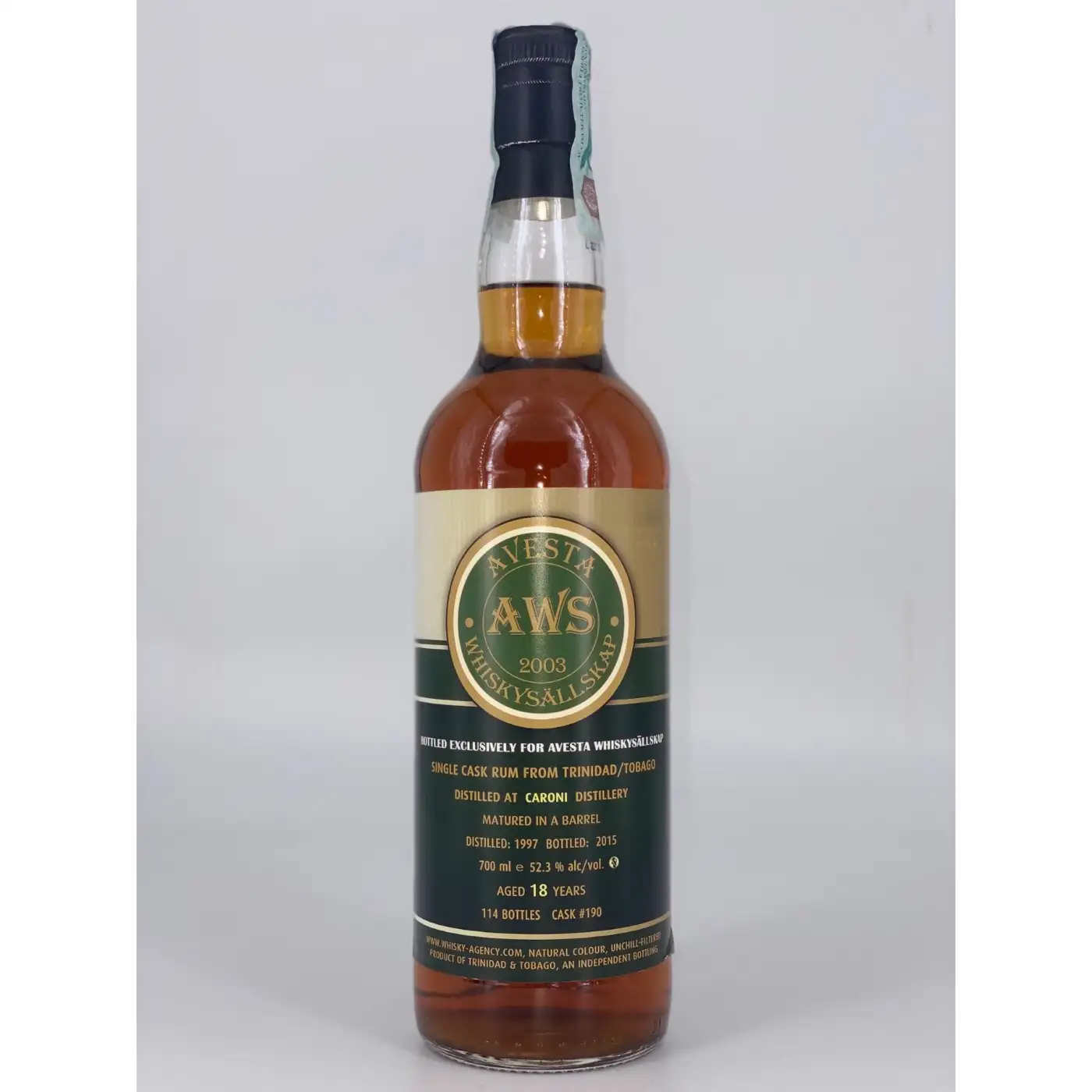The Whisky Agency Caroni Single Barrel Rum HTR 1997