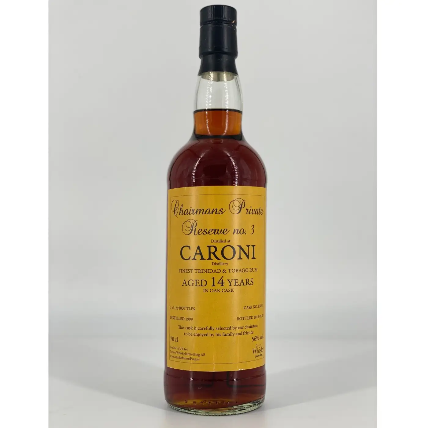 Svensk Whiskyförmedling Caroni Chairmans Private Reserve No. 3 1999