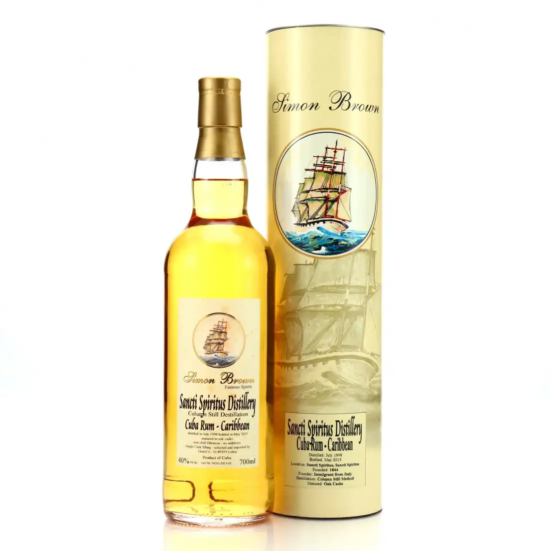 Simon Brown Sancti Spiritus Cuba Rum - Caribbean 1998