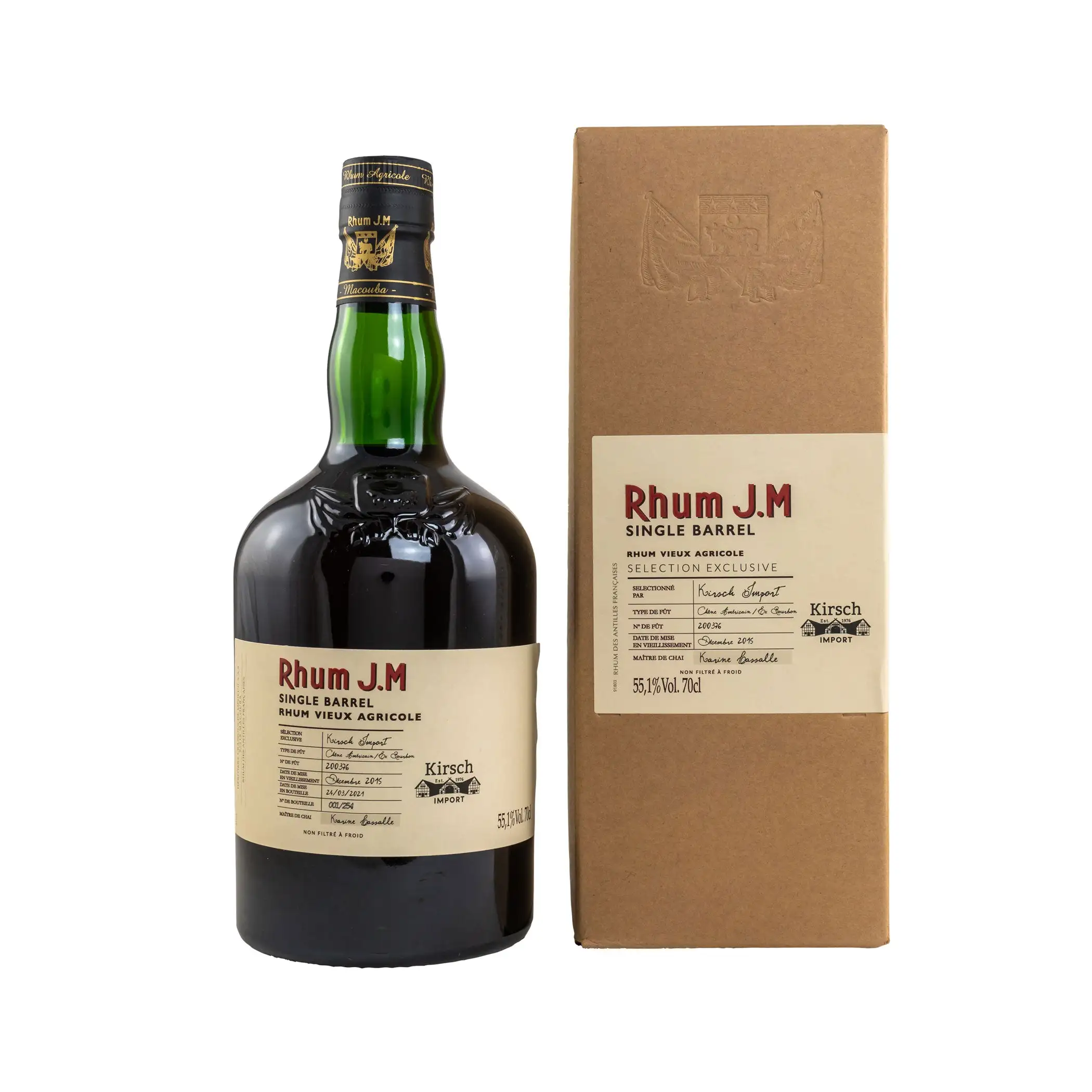 Rhum J.M Single Barrel by Kirsch Import 2015