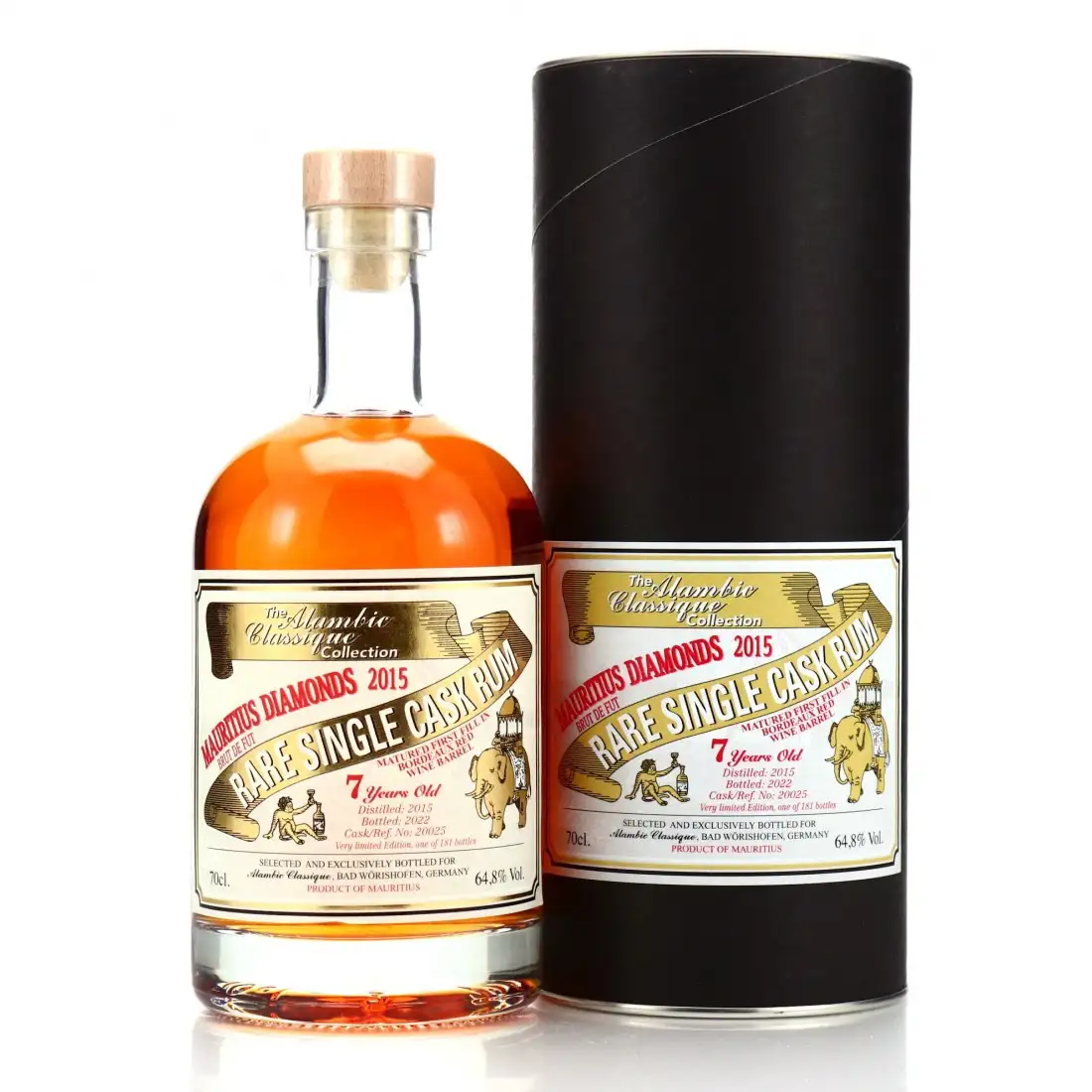 Alambic Rare Single Cask Rum Mauritius Diamonds 2015