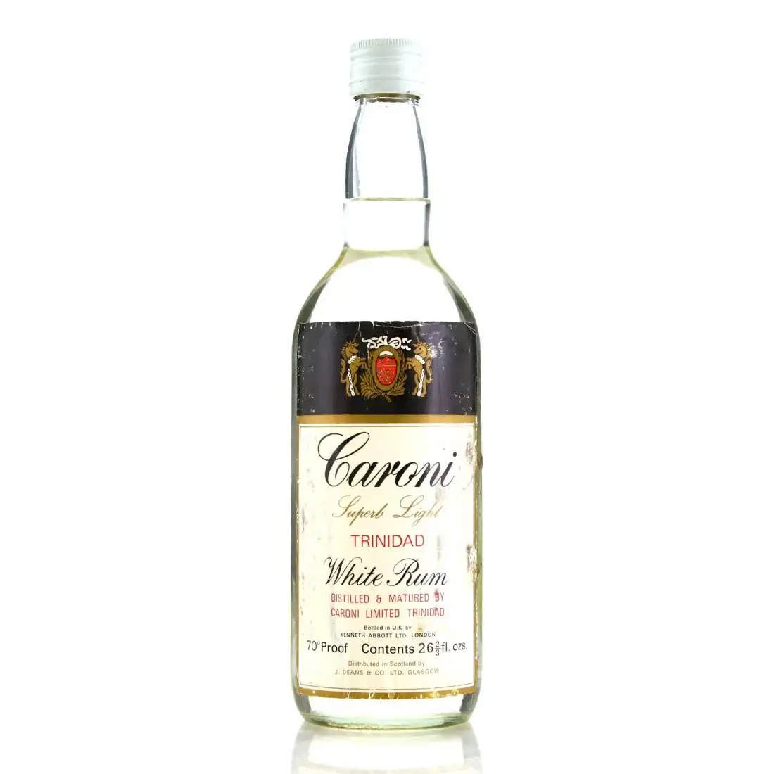 Kenneth Abbot Ltd. Caroni Superb Light White Rum (early 1970s)