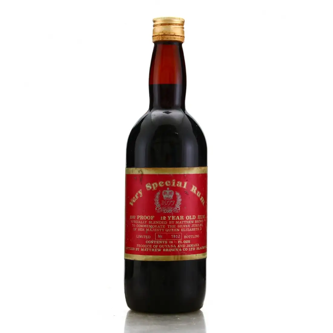 Matthew Brown & Co Very Special Rum (Queen's Silver Jubilee) 1965