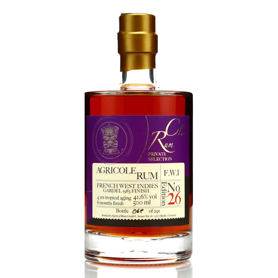 Rumclub Private Selection Ed. 26 Agricole Rum F.W.I (Ex-Gardel Finish)