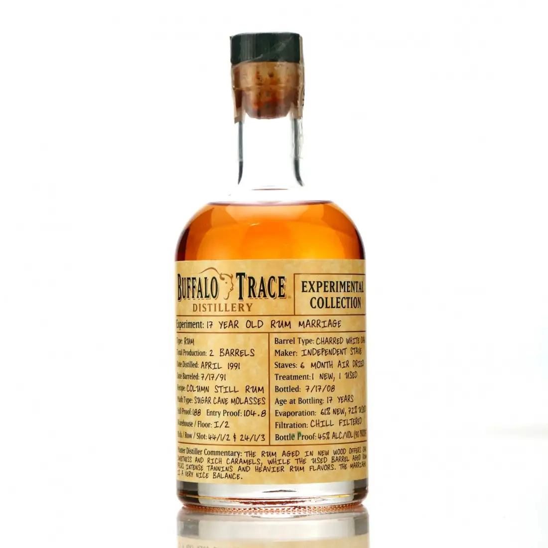 George T. Stagg Buffalo Trace Experimental Collection  (Rum Marriage) 1991