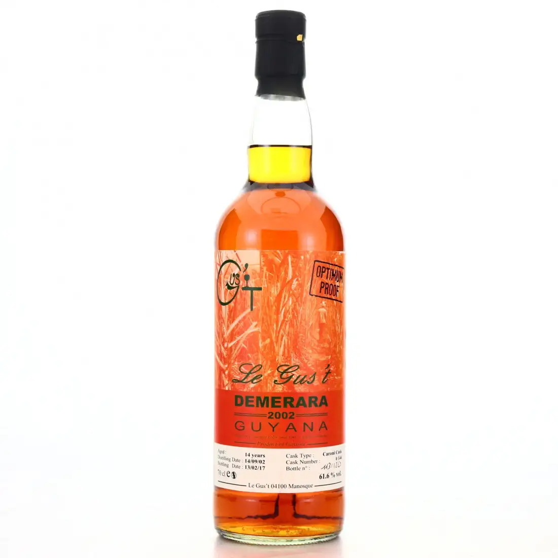 Le Gus‘t Diamond Demerara Rum Optimum Proof 2002