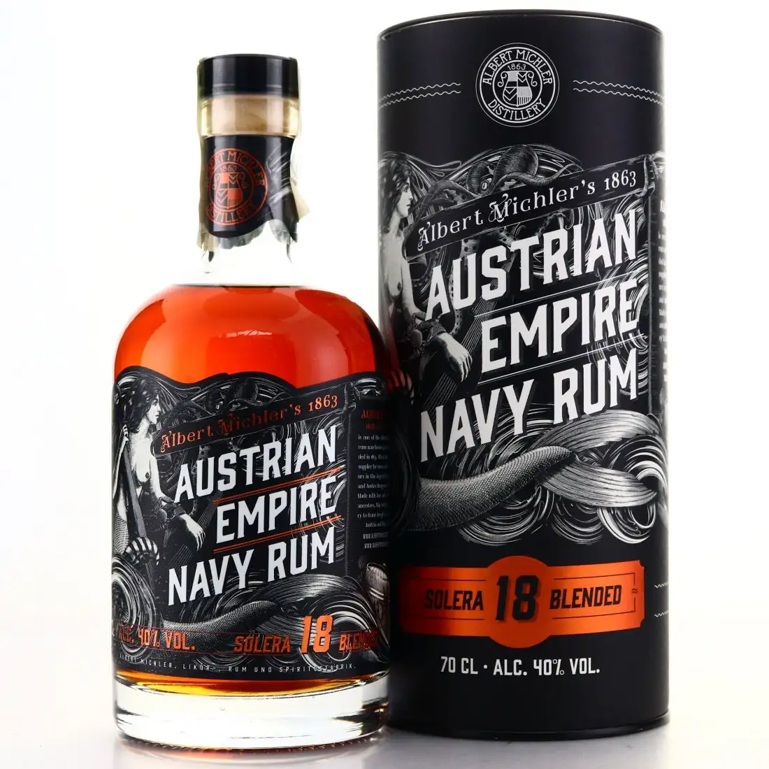 Albert Michler Distillery Oliver & Oliver Austrian Empire Navy Rum Solera 18