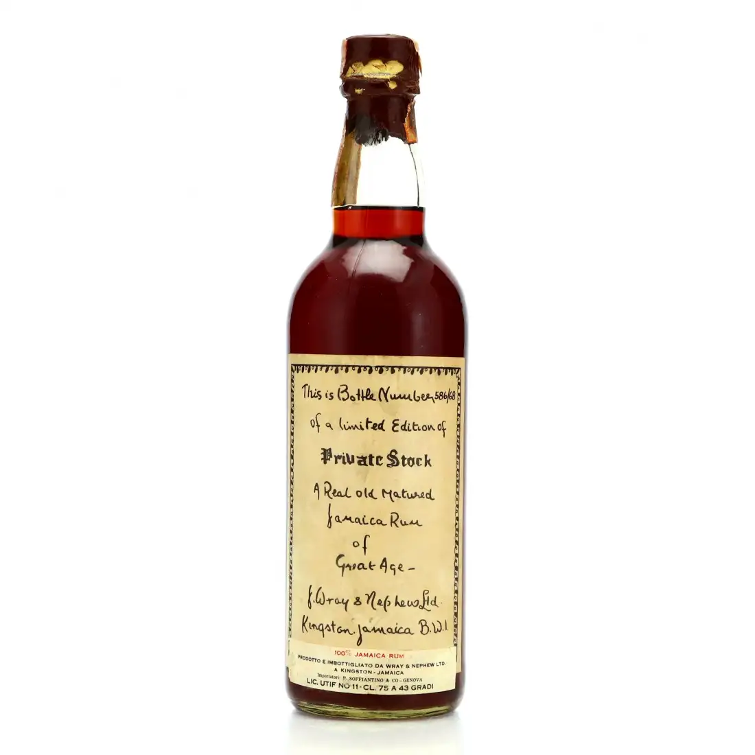 J. Wray & Nephew LTD. Private Stock 1968