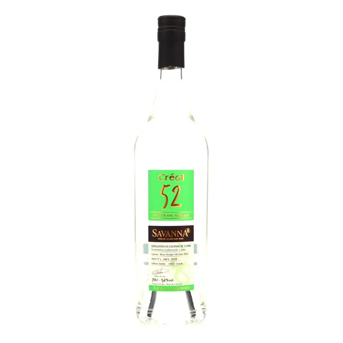 Savanna Rhum Agricole Créol 52 2019