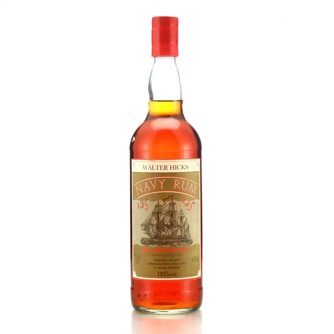 Walter Hicks Navy Rum 125 Proof Guyana Demerara
