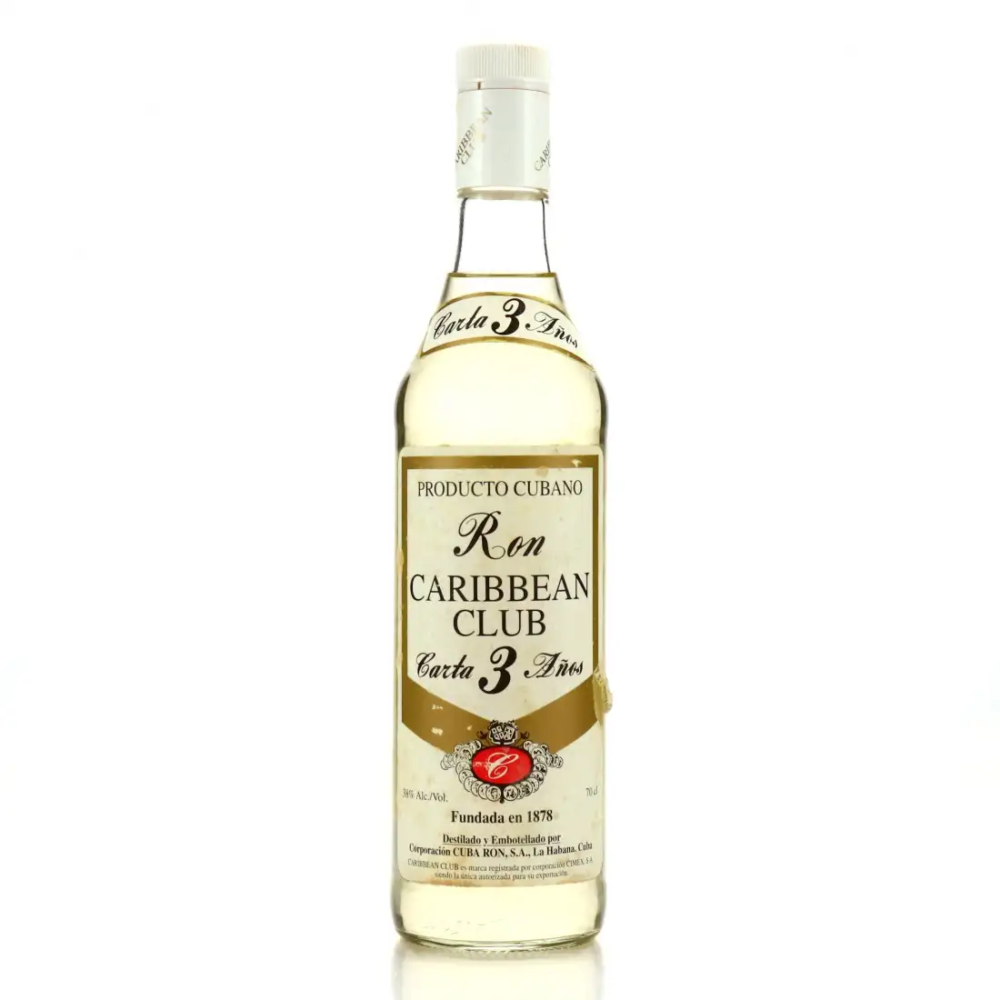 Santiago de Cuba Ron Caribbean Club Carta 3 Años (Vintage)
