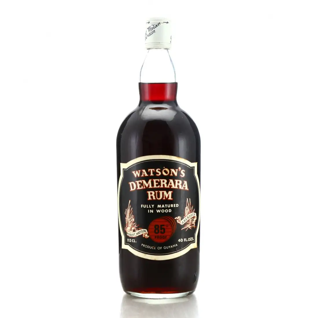 Robert Watson Limited Demerara Rum 1.13 Litre 1970s