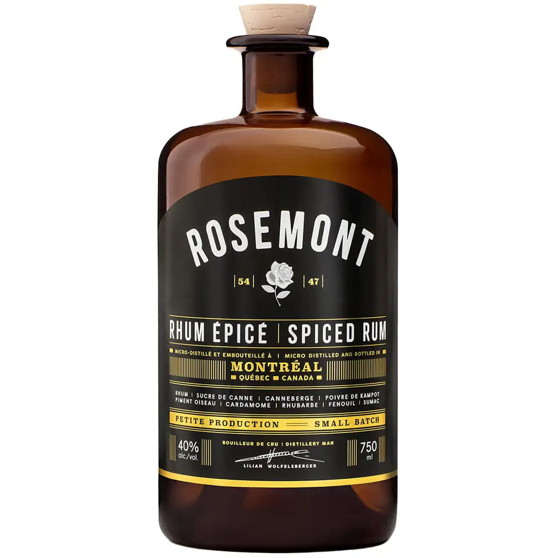 Distillerie de Montréal  Rosemont Rhum Épice Spiced Rum)