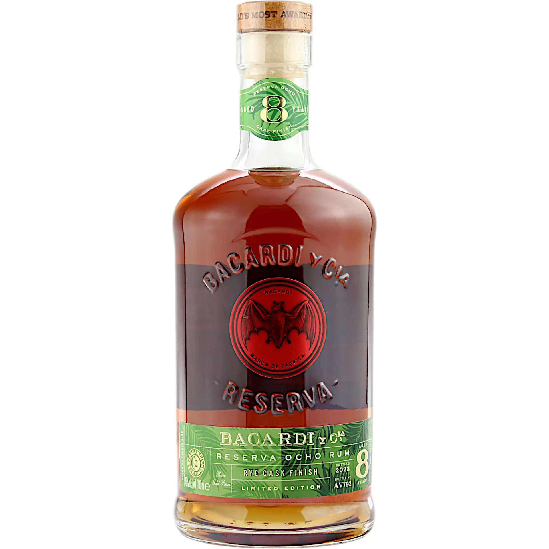 Bacardi Reserva Ocho Rum (Rye Cask Finish) 2014