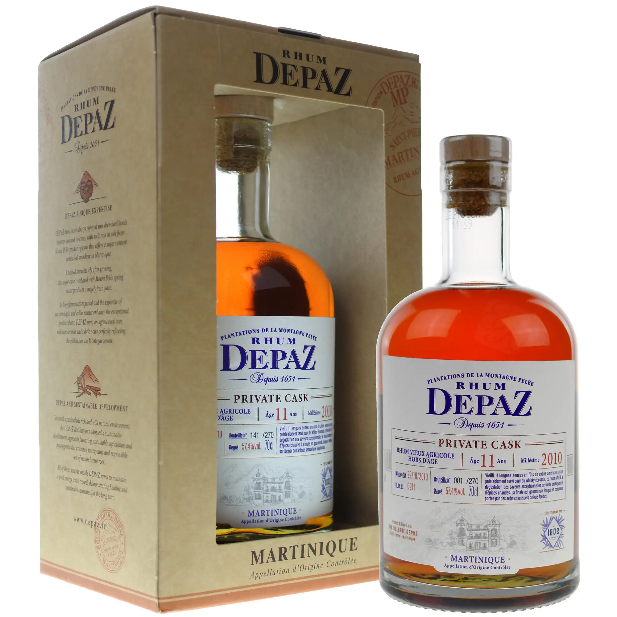 Depaz Private Cask (Édition Bar 1802) 2010