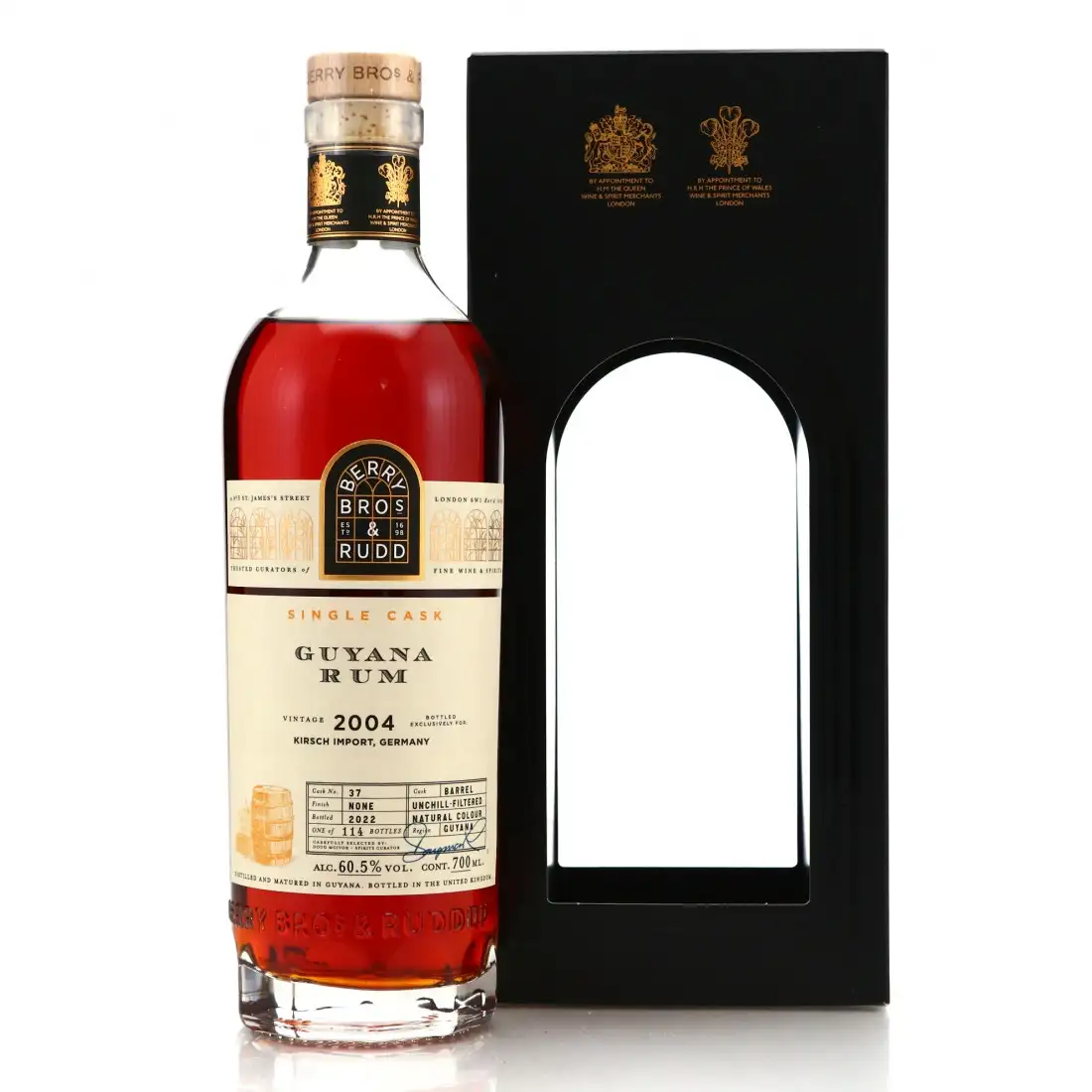 Berry Bros & Rudd DDL Single Cask Guyana Rum (Kirsch Import, Germany) 2004