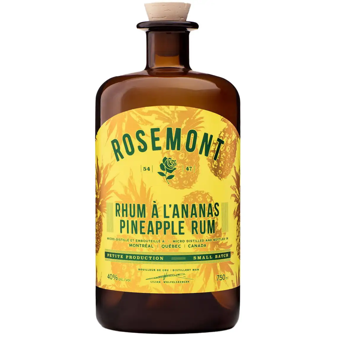 Distillerie de Montréal  Rosemont Rhum à L'Ananas