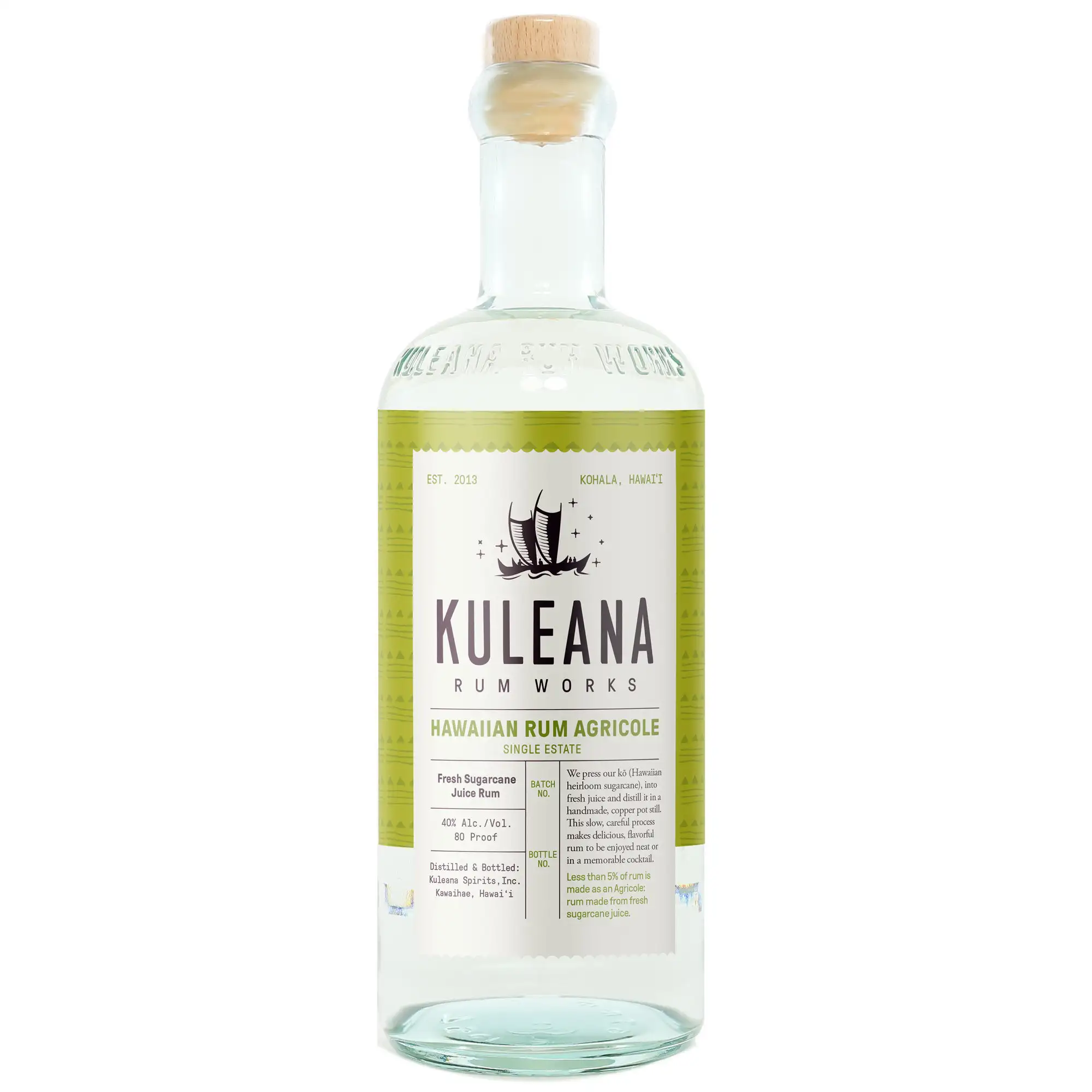 Kuleana Spirits, Inc. Hawaiian Rum Agricole Single Estate
