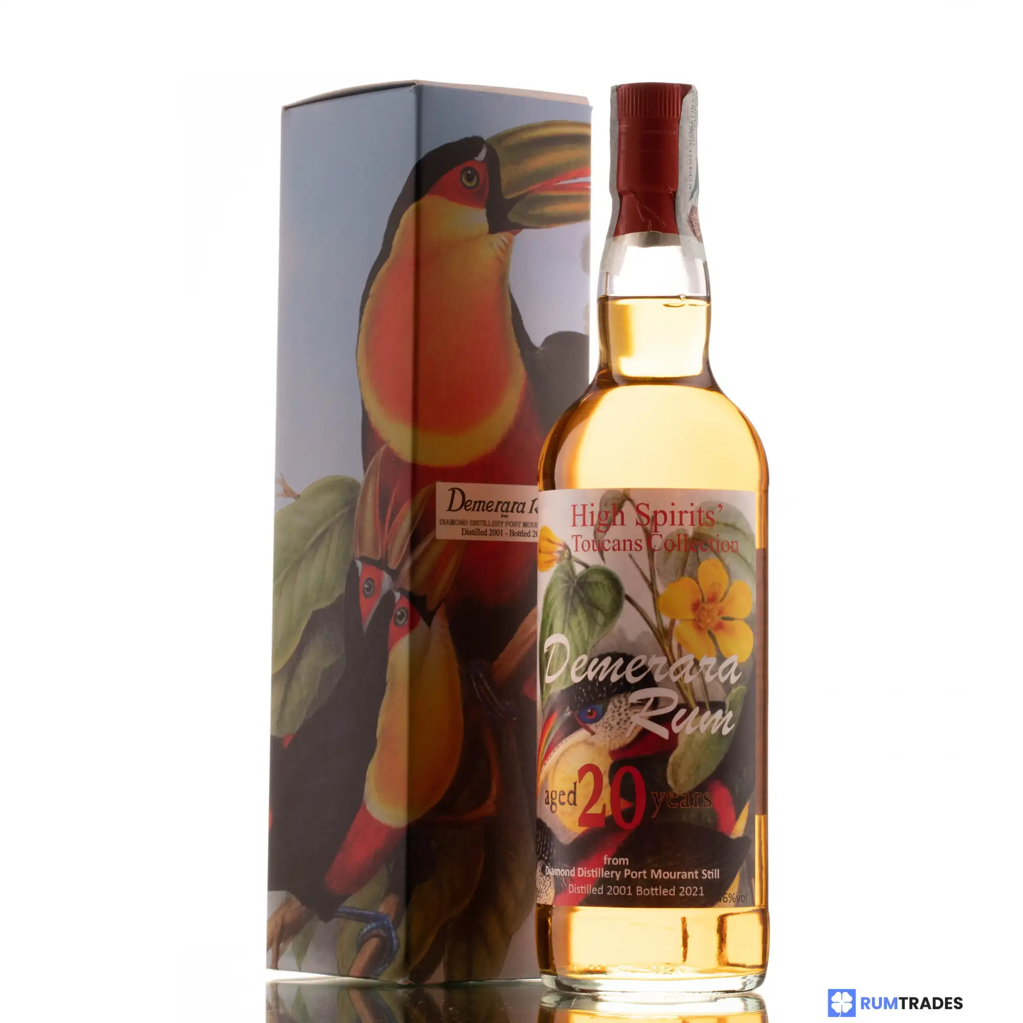 High Spirits Collection Diamond (Port Mourant) Demerara Rum (Toucans Collection) 2001
