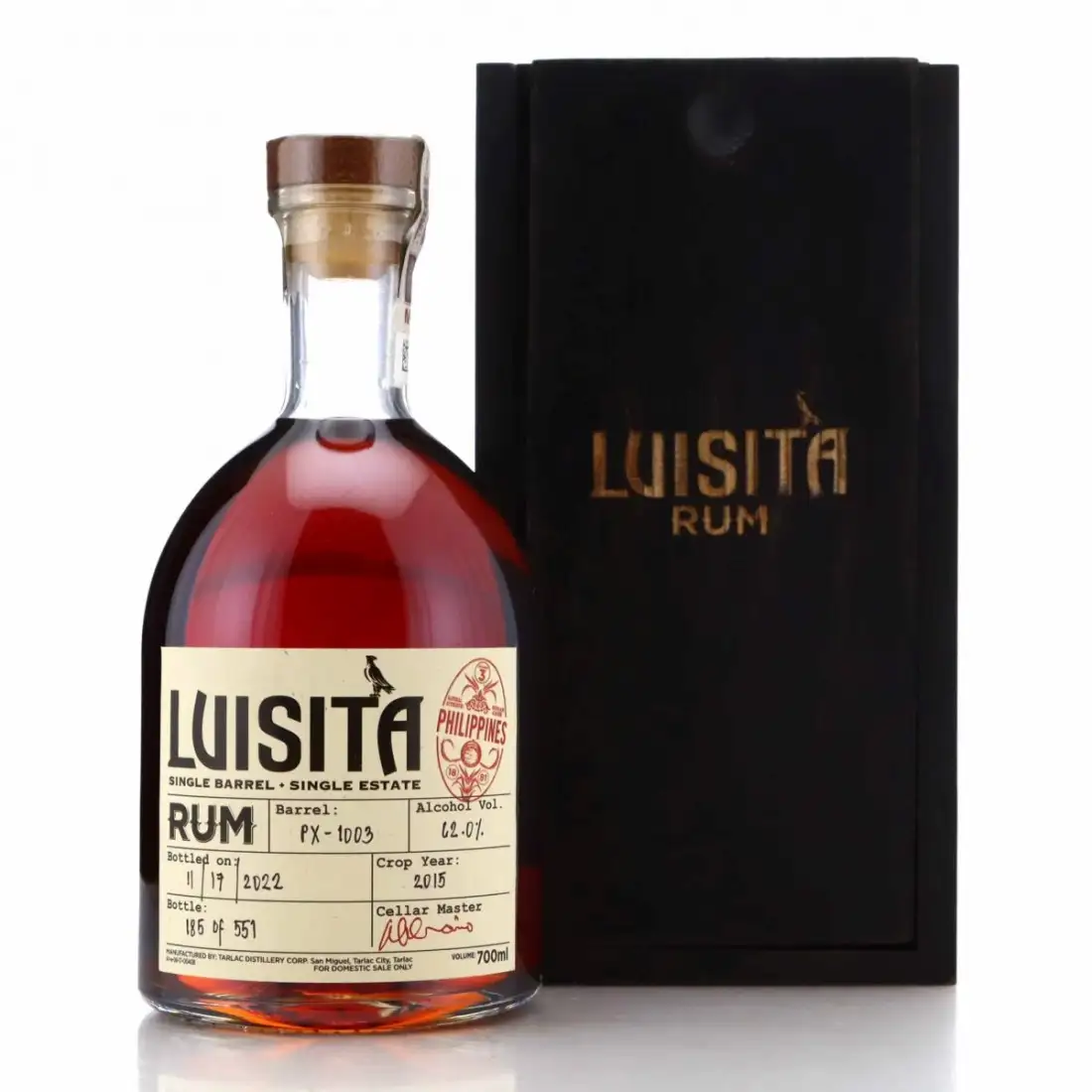 Tarlac Distillery Corp. Luisita Single Barrel Single Estate PX Cask 2015
