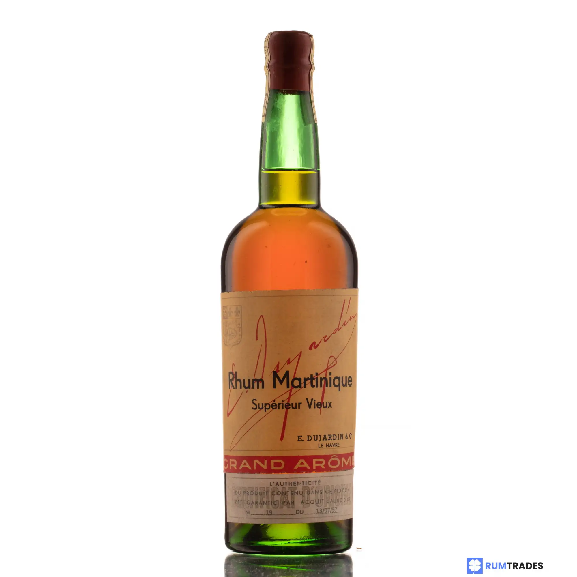 Dujardin & Co. vorm. Gebr. Melcher Rhum Martinique Supérieur Vieux Grand Arôme 1957