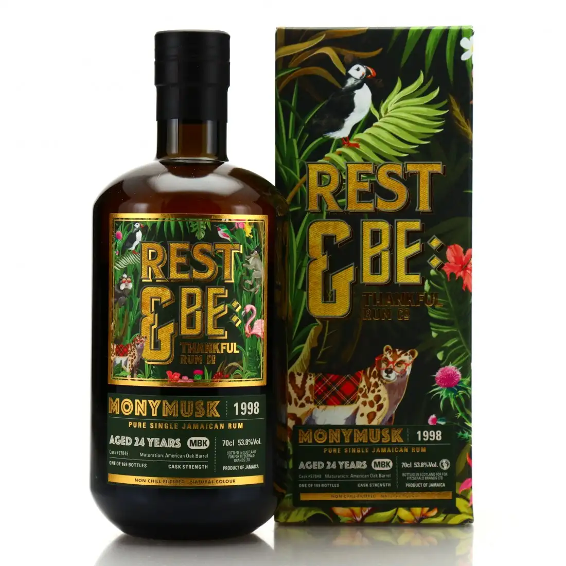 Rest & Be Thankful Clarendon Pure Single Jamaican Rum MBK 1998