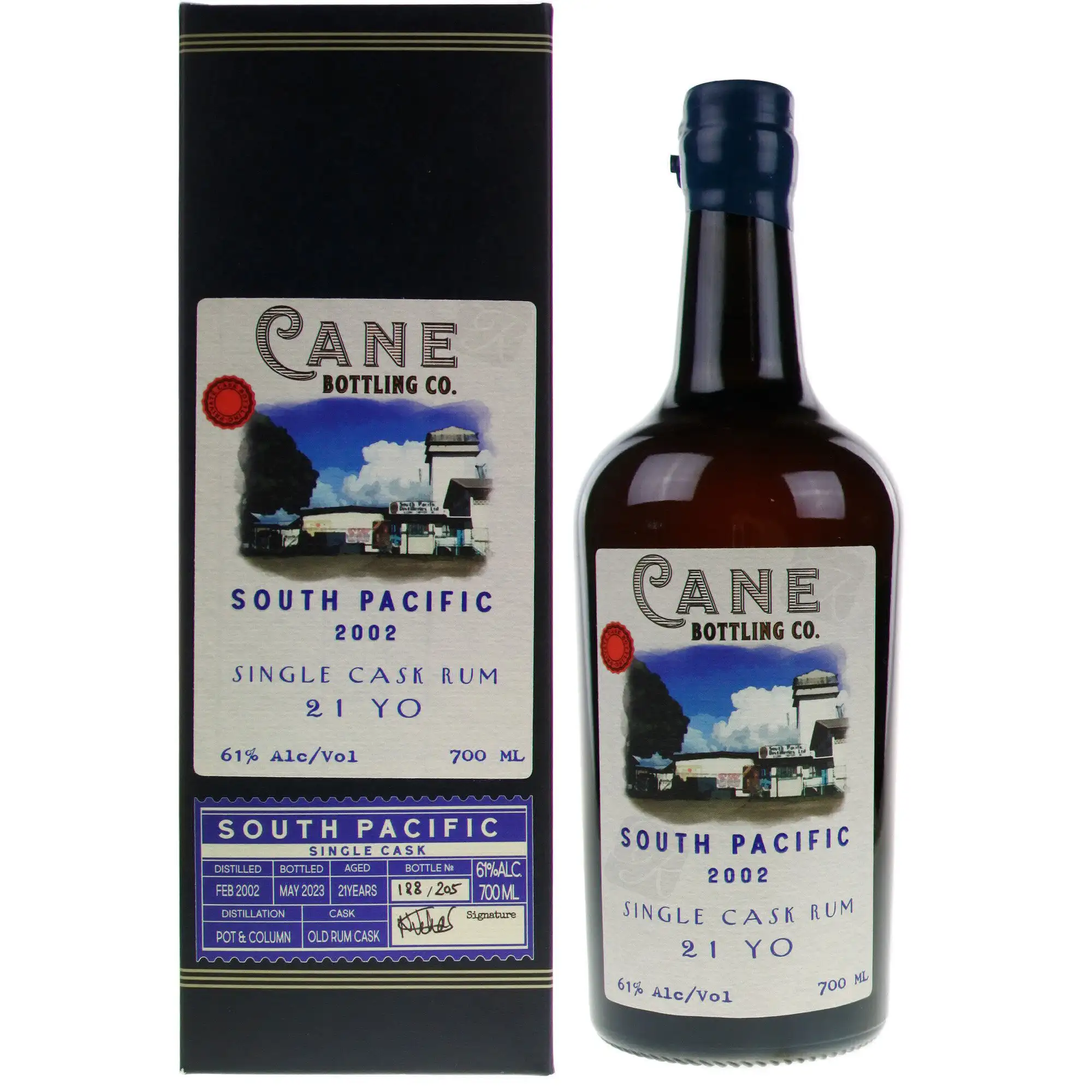 Cane Rum Bottling Company South Pacific Single Cask Rum 2002