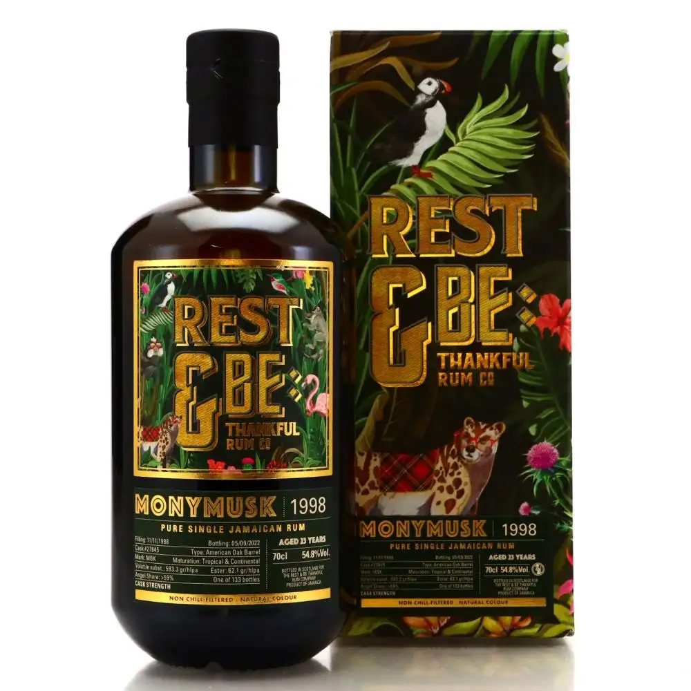 Rest & Be Thankful Clarendon Pure Single Jamaican Rum MBK 1998