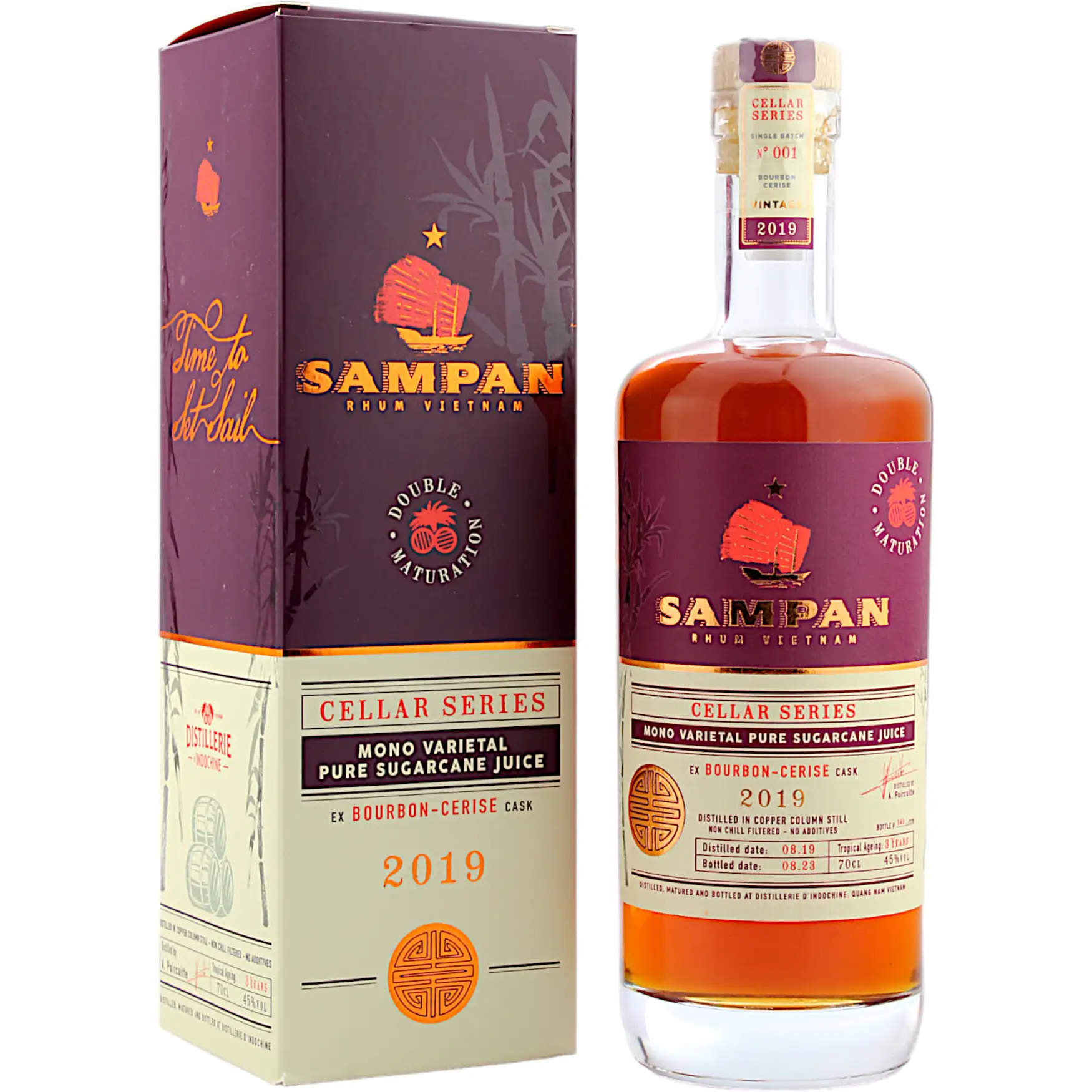 Distillerie d’Indochine Sampan Ex Bourbon-Cerise Cask 2019