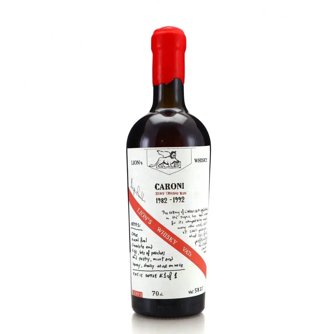 Lion‘s Whisky Caroni Charity Cask (1982-1992)