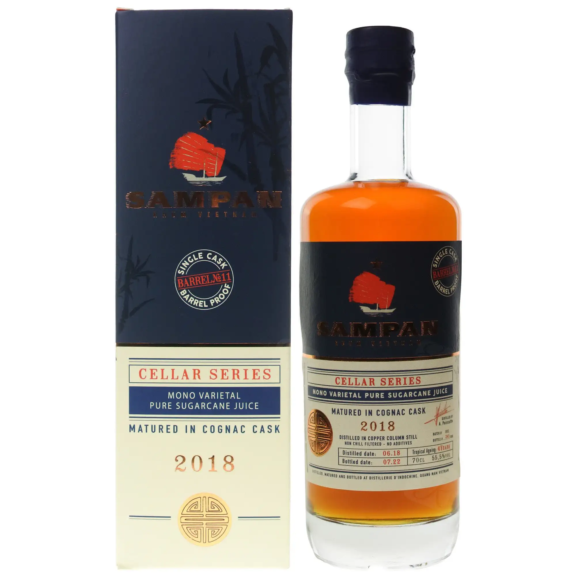 Distillerie d’Indochine Sampan Cellar Series (Cognac Cask) 2018