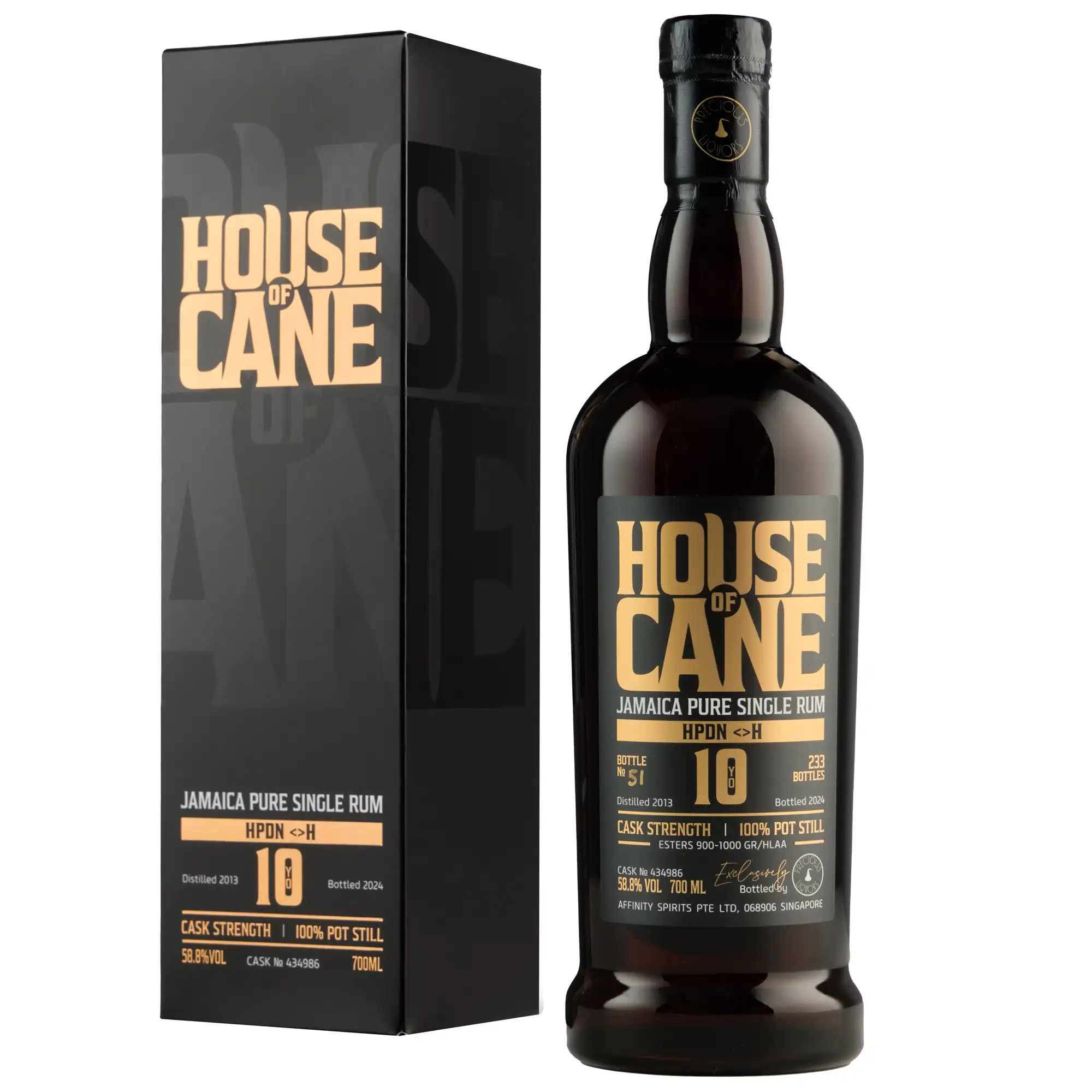 Precious Liquors Hampden House of Cane Jamaica Pure Single Rum <>H 2013