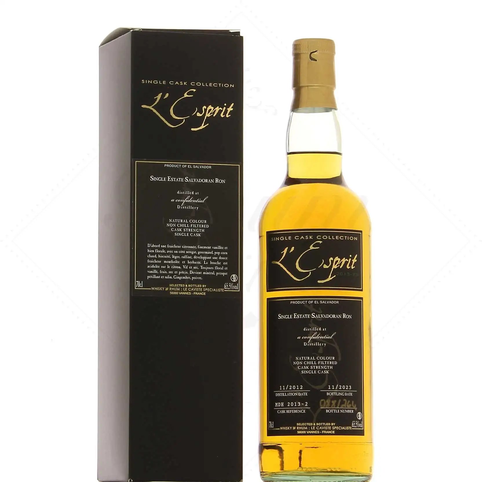 Whisky & Rhum L‘Esprit Single Estate Salvadoran Rum 2013