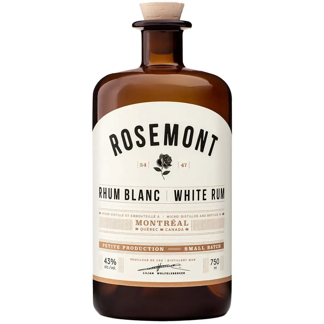 Distillerie de Montréal  Rosemont Rhum Blanc / White Rum