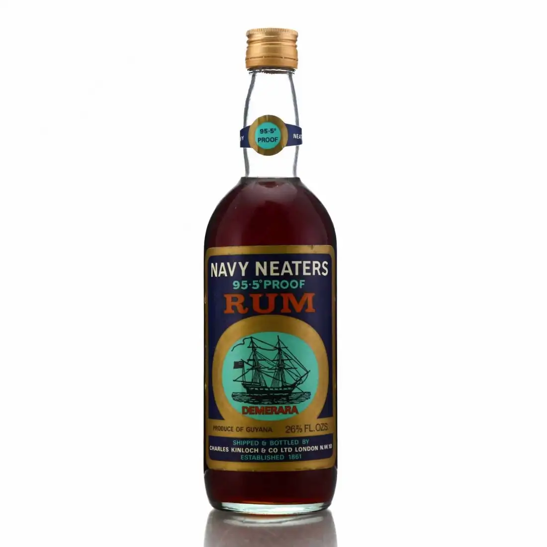 Charles Kinloch & Co. Navy Neaters 95.5 Proof 1970s