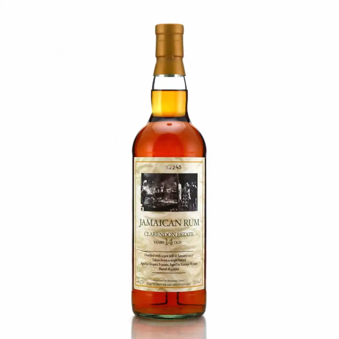 Shinanoya Clarendon Jamaican Rum (Screwdriver 10th Anniversary) 2007