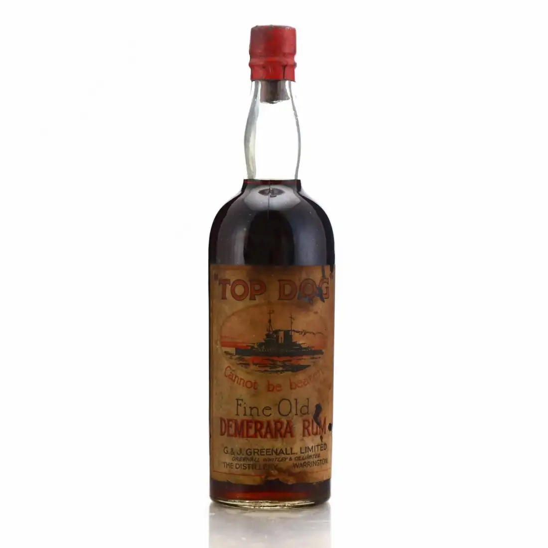 Greenall Top Dog G & J Greenall Demerara Rum circa 1930s