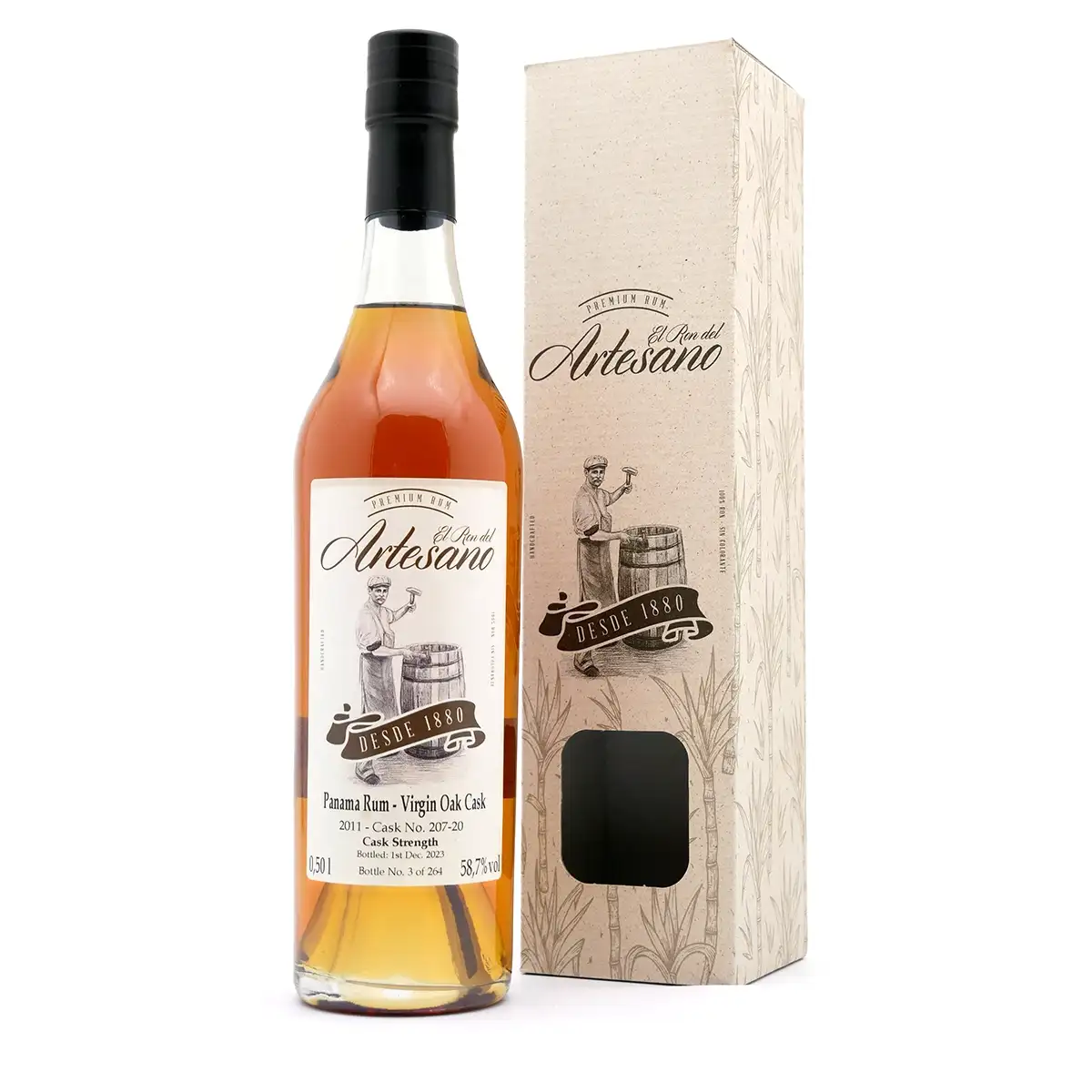 El Ron del Artesano Panama Rum - Virgin Oak Cask Strength 2011