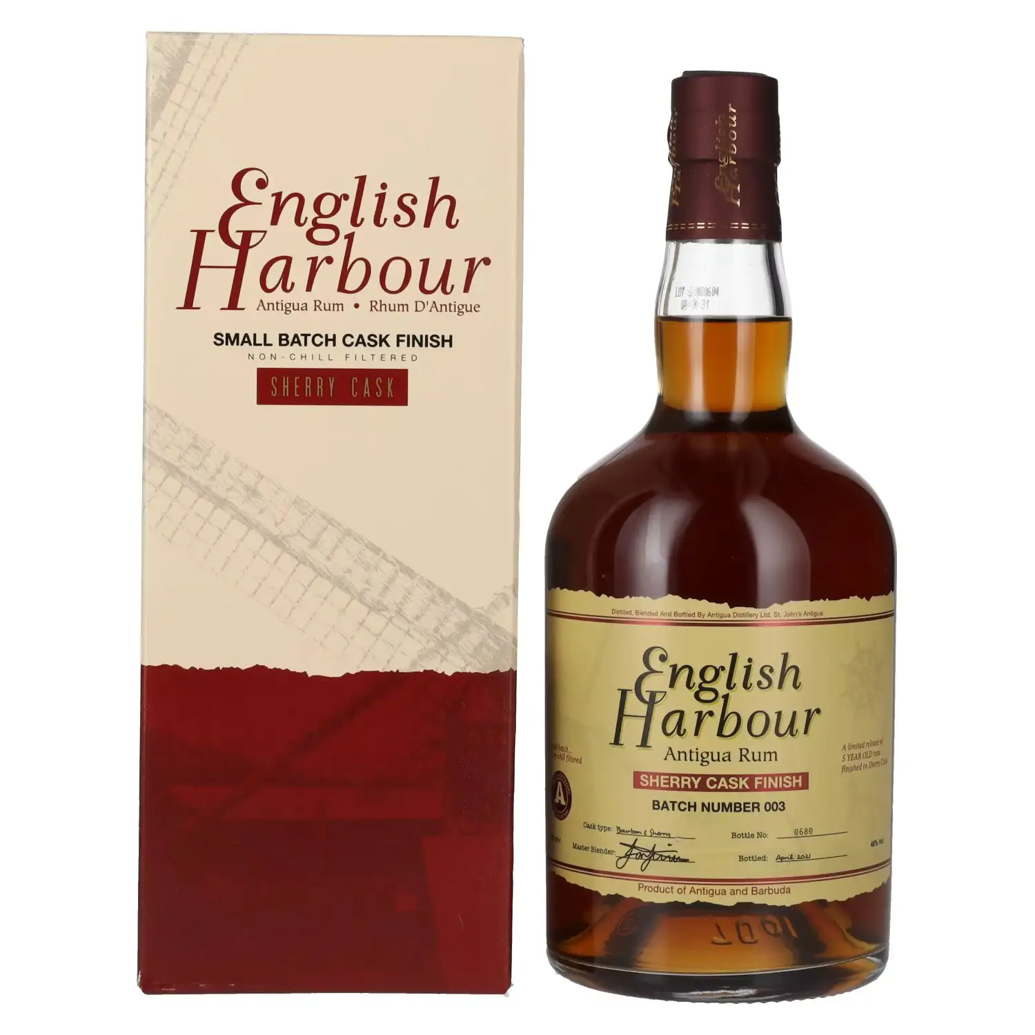 The Antigua Distillery English Harbour Sherry Cask Finish (Batch 003) 2016