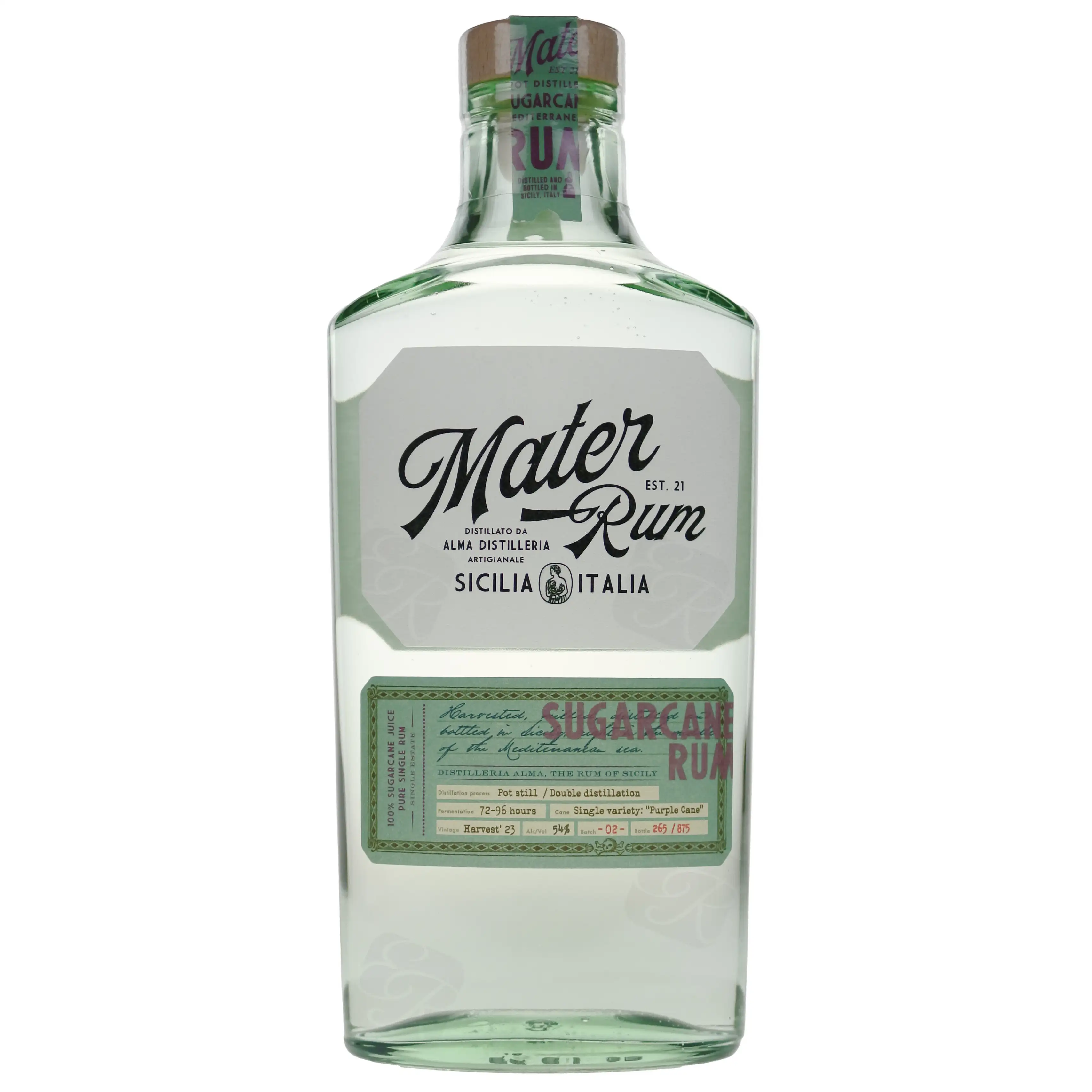 Alma Distilleria  Mater Rum SUGARCANE JUICE PURE - SINGLE RUM "PURPLE CANE" 2024