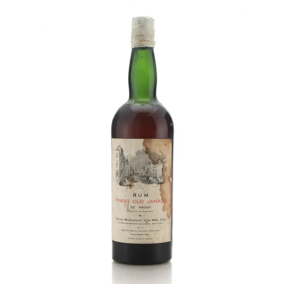 David Sandeman Finest Old Jamaica Rum 1950s