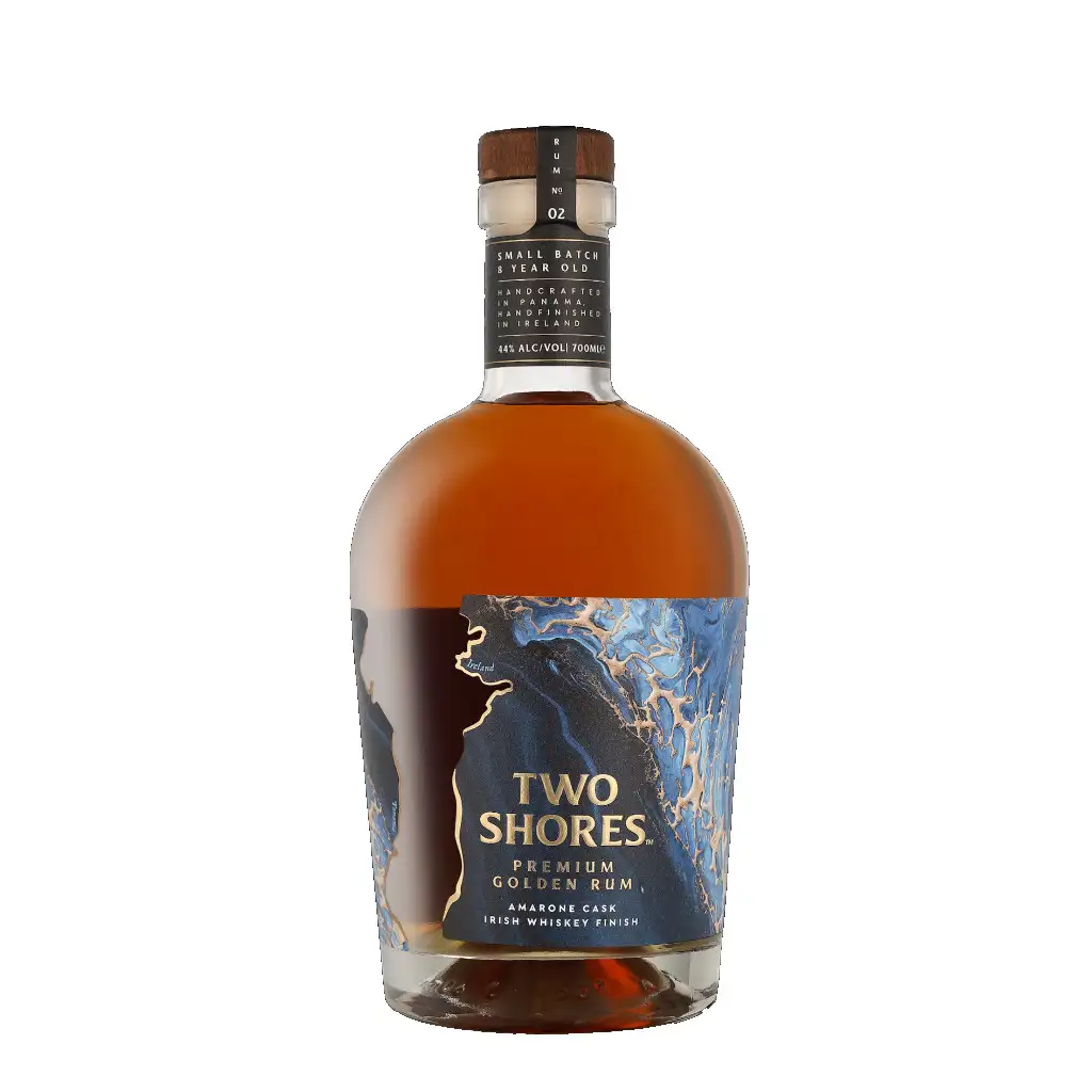 Two Shores Las Cabras Premium Golden Rum (Amarone Cask Irish Whiskey Finish)