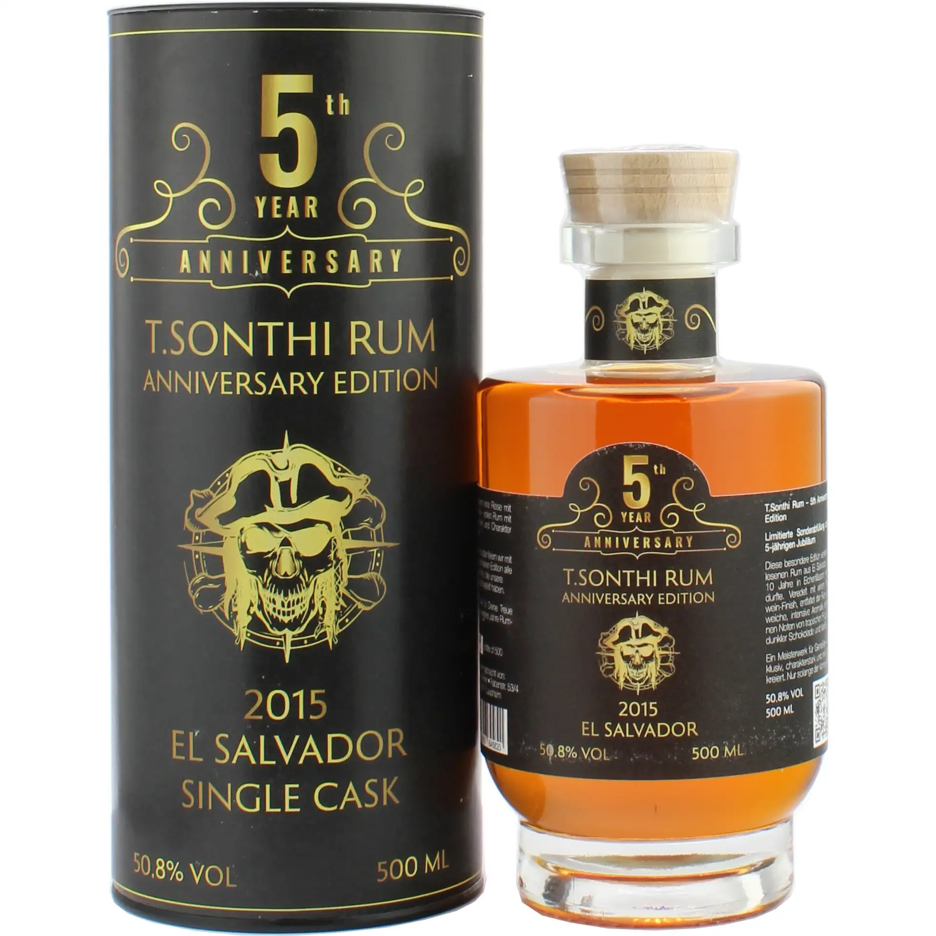 Thomas Sontheimer T.Sonthi 5th Anniversary Rum 2015/2025 El Salvador