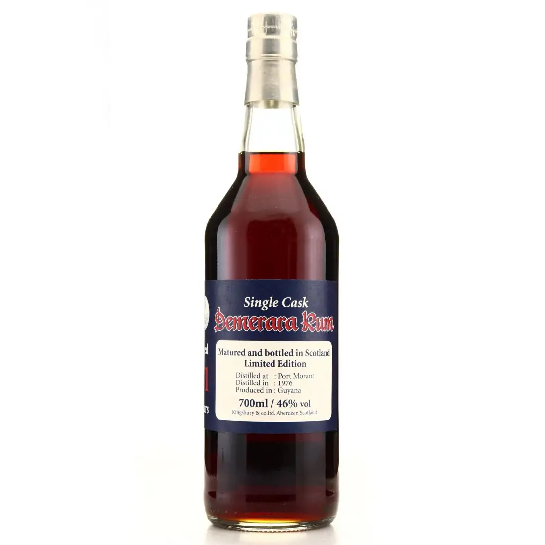 Kingsbury Port Mourant Demerara Rum Single Cask 1976
