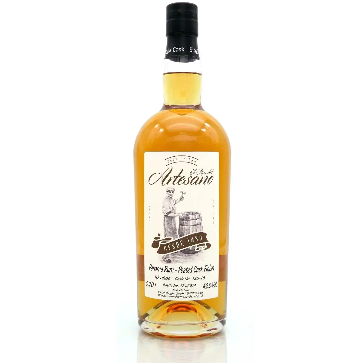 El Ron del Artesano Panama Rum - Peated Cask Finish 2009