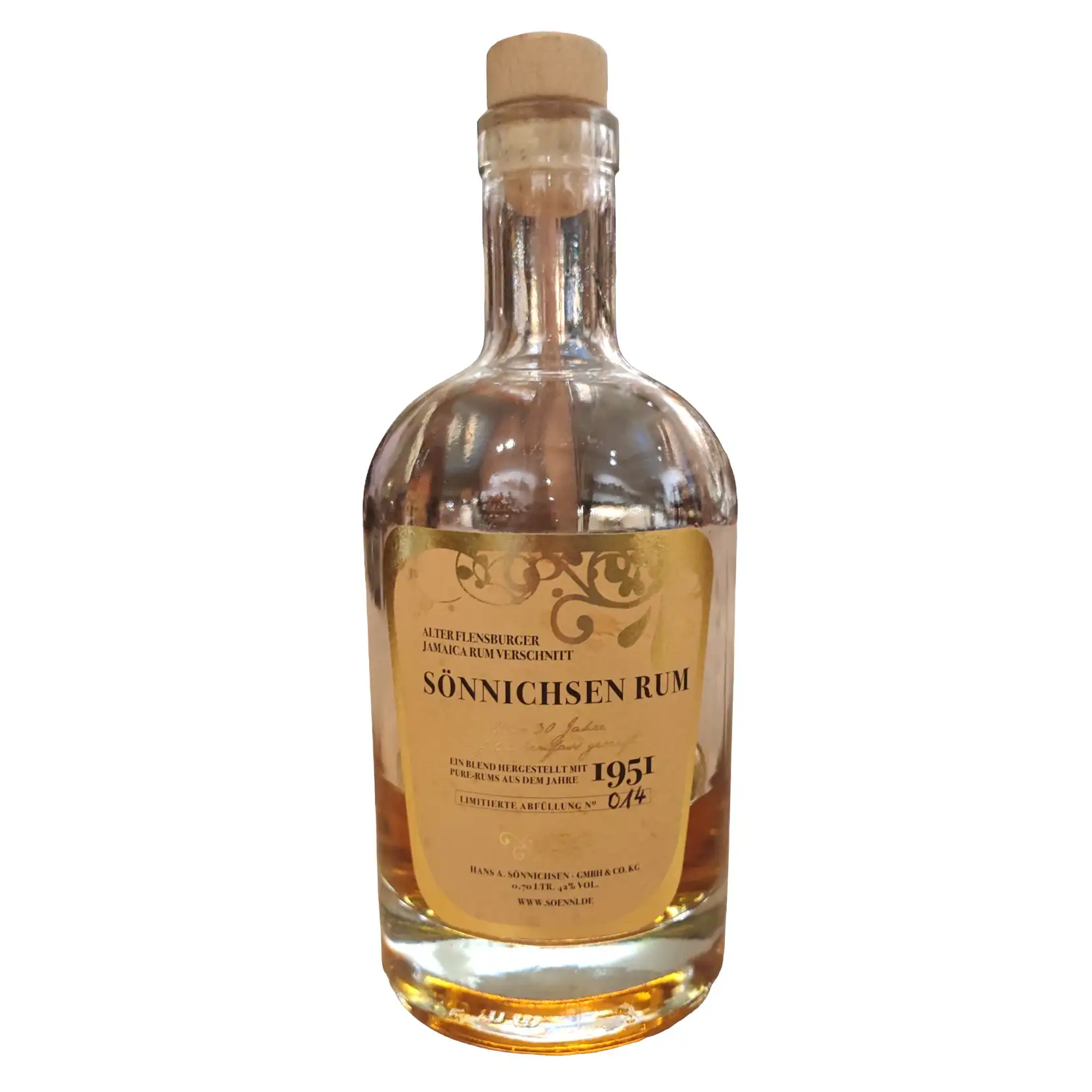 Sönnichsen Flensburger Jamaica Rum Verschnitt 1951