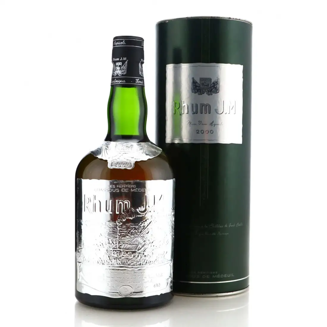 Rhum J.M Étiquette Métal 2000